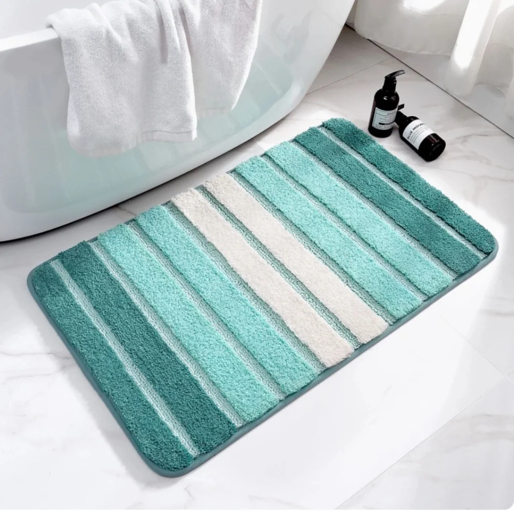 Bath Mat Bathroom Rug Absorbent Non-Slip Washable Shower Floor Mats Small Carpet